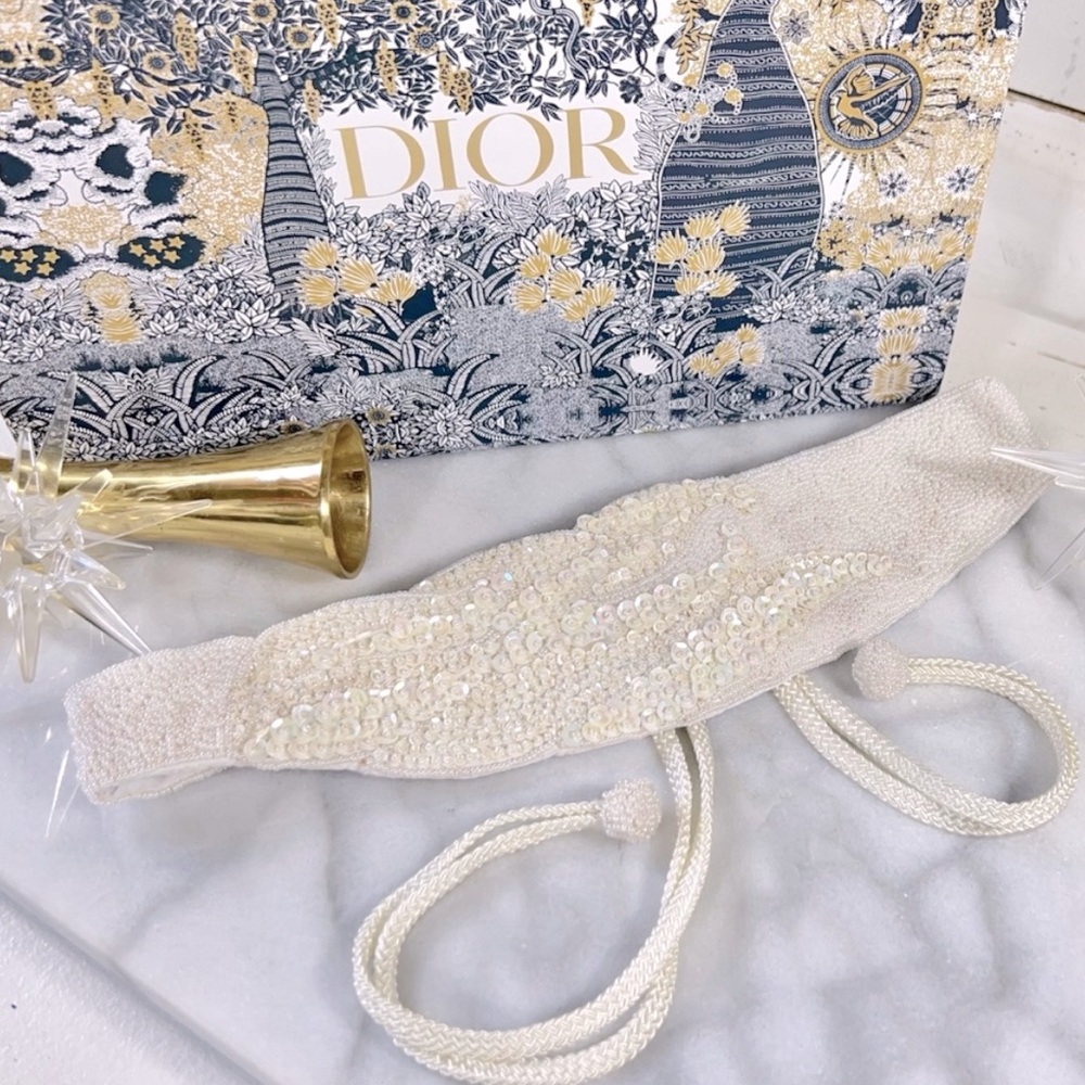 Christian Dior Vintage Hand Beaded & Sequin Intricate Belt